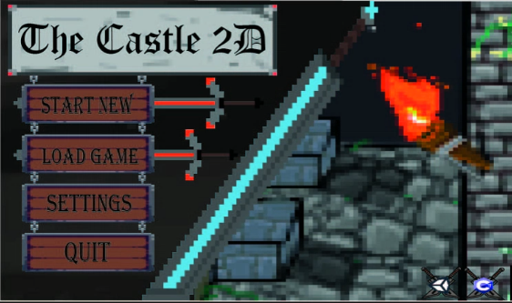 The Castle 2D title screen